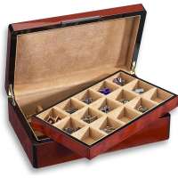 Cufflink storage box MDF wood velvet custom cufflinks box